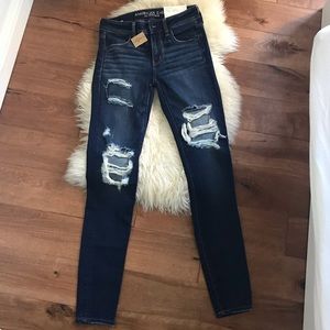 NWT American Eagle ripped jeggings 0 regular